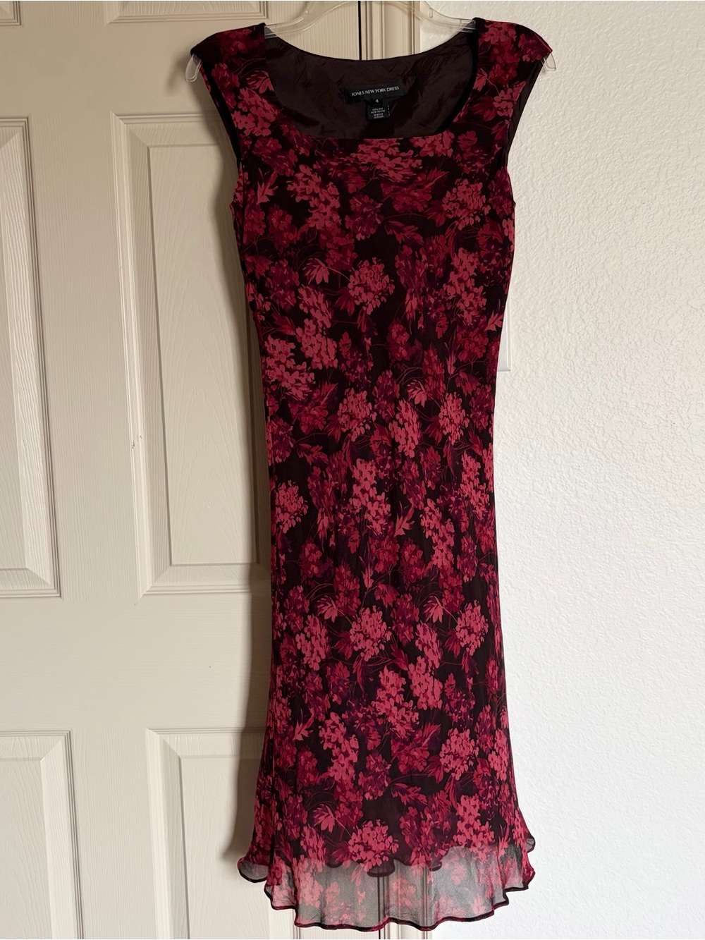 Floral silk midi dress